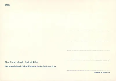 Koralowa wyspa, Zatoka Eilat — Palphot Ltd, n° 8393 — Rewers