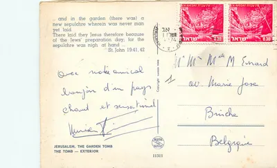 Jérusalem — Le Tombeau du Jardin — éditeur PAPHOT, n° 11311 — Rewers