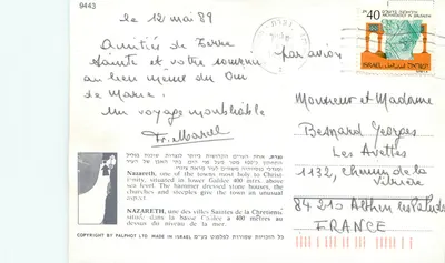Nazaret — widok z lotu ptaka — copyright Palphot Ltd — Rewers