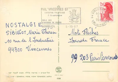 Ogólny widok Tel-Aviv — Jaffa — wydawnictwo Palphot, n° 6348 — Rewers