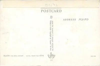 Lotnisko w Eilat — Samolot Arkia Airlines 4X-AES — Wydawca Arkia, nr 239 — Rewers