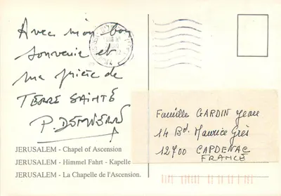 Capela da Ascensão em Jerusalém — editor não visível, número de série não legível — Verso