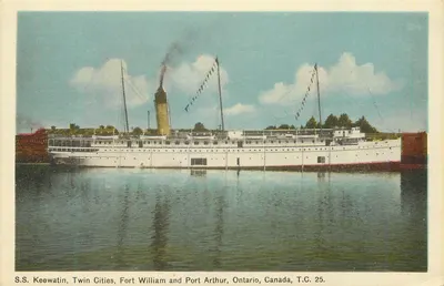 S.S. Keewatin — Cidades Gêmeas, Fort William e Port Arthur, Ontário, Canadá — T.C. 25