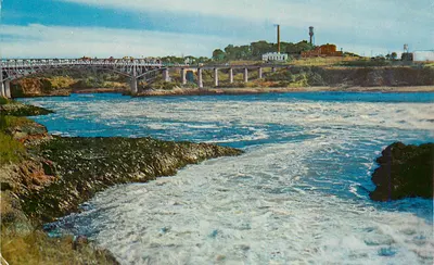 Saint John, New Brunswick — Cachoeira Reversa — Cachoeira Reversa Muito Conhecida, publicada pela H. S. Crocker Co. Ltd.