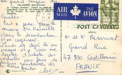 Spadzista Val-Jalbert — Quebec — Wydane przez ELLEFSEN, nr 98909 — Rewers