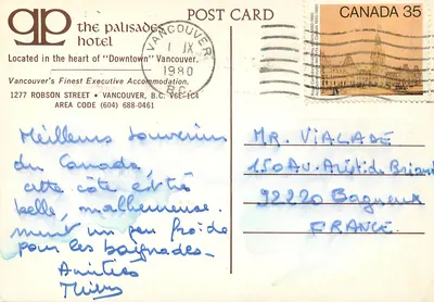 Hotel Palisades — Vancouver — wydawca GP — Rewers