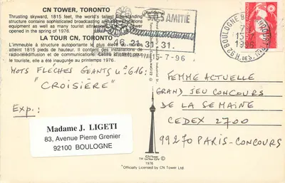 Toronto — Wieża CN — Plastichrome — Rewers