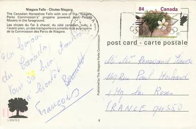 Niagara Falls — Cataratas do Niagara — Commission des Parcs de Niagara — Verso