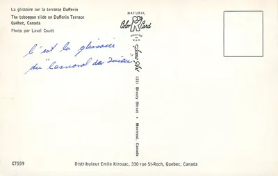 Hôtel Crillon — Québec — Natural Color R Card n° C7559 — Rewers