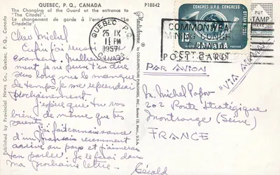 Katedra — Zmiana straży — Wydawca: Provincial News Co., Québec — Rewers