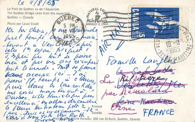 Most Quebec — widok z Akwarium — fotografie Laval Couët — Rewers