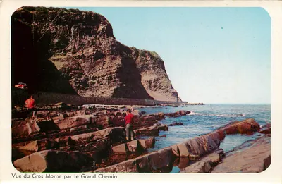 Widok Gros Morne z Grand Chemin — Gaspésia, Kanada — wydawca St. Joachim - Tauruelle — Rewers