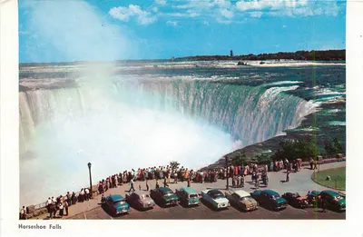 Plaza Below Horseshoe Falls — vista panorâmica — editor não visível — Verso