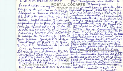 Iquique — Centro Español — Gráfica Codarte — Verso