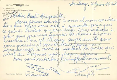 Cerro Santa Lucía — widok panoramiczny — POSTAL Village 15-41 — Rewers