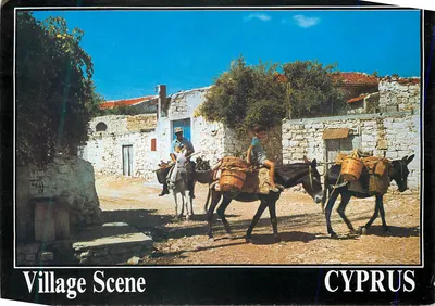 Cena de aldeia — Chipre — Editores K. N. Papadopoulos Merchants, Limassol, n° 198