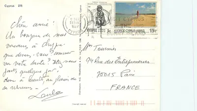 Zamek Kolossi — Nikozja — Pafos — Larnaka — Souvenir de Chypre — Rewers