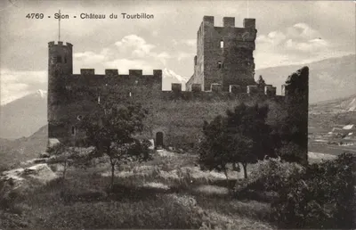 Sion - Castelo do Tourbillon — editor Louis Burgy, n° 4769