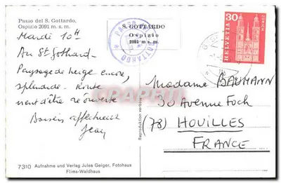 Passo del S. Gottardo — Ospizio 2091 m.s.m. — Jules Geiger, 7310 — Rewers