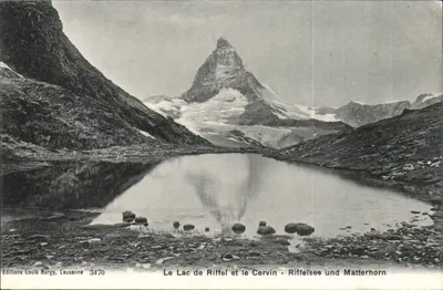Lago de Riffel e o Cervino — Riffelsee und Matterhorn — Edições Louis Burguy, Lausanne, n° 3470
