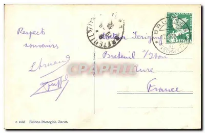 Fontanna z Frohnalpstock — Grand Hotel — Wydawnictwo Photoglob, Zurych, n° 1658 — Rewers