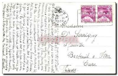 Genebra. A Baía e o Monte Branco — 6003 — Editor não visível — Verso