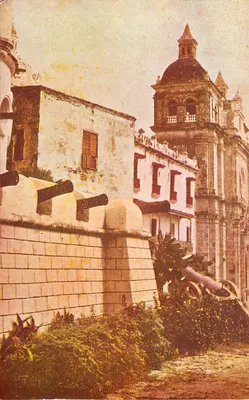 Baluartes de San Ignacio de Loyola — monumento à bandeira e templo de San Pedro Claver — Cartagena