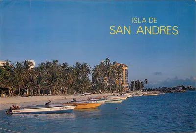 Ilha de San Andres — vista da praia principal — A.A. 16360, Bogotá