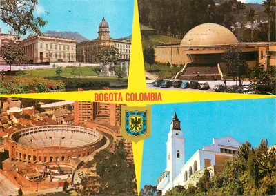 Bogotá Colômbia — Capitólio, Planetário, Plaza de Toros, Santuário de Monserrate — Banco de Fotografías Motifoto