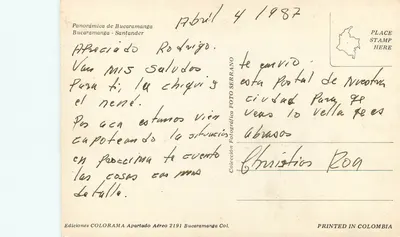 Bucaramanga — Panorâmica — Éditions COLORAMA — Verso