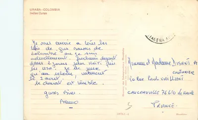 Duas jovens indígenas Cunas — URABA-COLOMBIA — editor Montfoto, n° 10761-4 — Verso