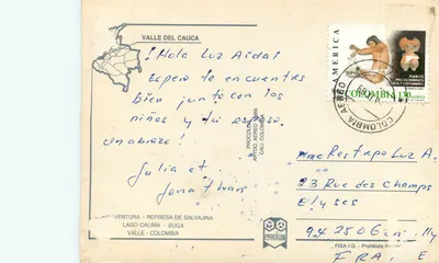 Departamento do Valle — Carta postal turística com seis vistas — Procolor — Verso