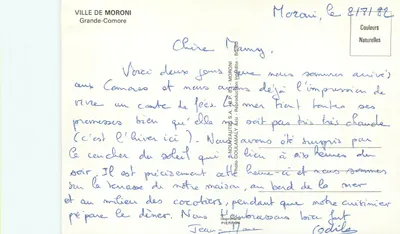 Porto de Moroni — Grande-Comore — Imprensa Pierron — Verso