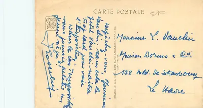 Kongo Belgijskie — Widok z portyku przemysłu luksusowego w kierunku pałacu honorowego — Międzynarodowa Wystawa Kolonialna, Paryż 1931 — H. Lacoste, Architekt S.A.D.G. — Rewers