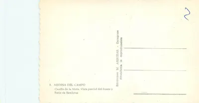 Castello di La Mota — Medina del Campo — Edizioni M. Arritbas, Zaragoza — Verso