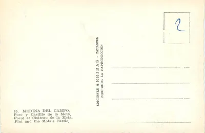 Fosso e Castello di La Mota — Medina del Campo — Edizioni Arribas — Verso