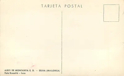 Tradycyjna taniec — grupa osób w kole — Aires de Montanya E.D. — Selva (Mallorca) — Rewers