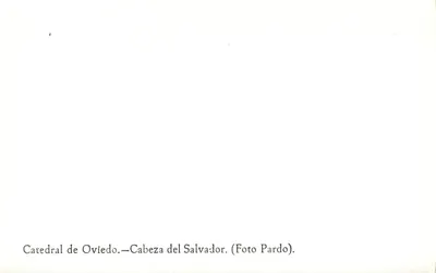 Catedral de Oviedo — Cabeça do Salvador — Foto Pardo — Verso