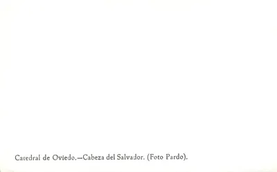 Catedral de Oviedo — Cabeça do Salvador — Foto Pardo — Verso