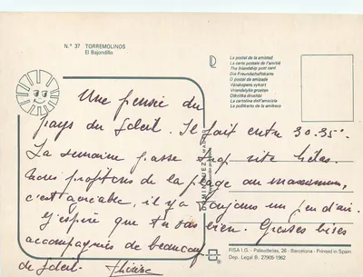 Torremolinos — widok panoramiczny — Dominiquez N.º 37 — Rewers