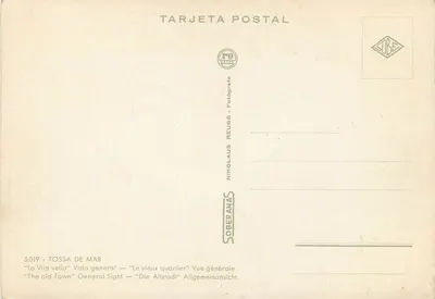 Tossa de Mar — Stare dzielnice — SOBERANAS — Rewers