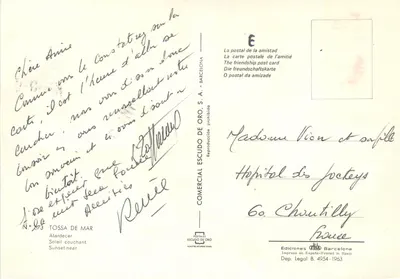 Tossa de Mar — widok zachodu słońca — Ediciones Escudo de Oro, nr 873 — Rewers