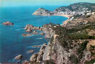 Costa Brava (Tossa de Mar) — Vista geral e "Ses Illetes" — editor García Garrabell & Cia, n° 1302