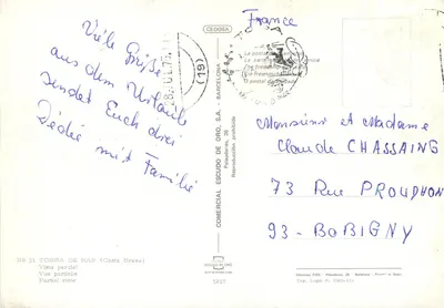 Tossa de Mar (Costa Brava) — vista parcial — Escudo de Oro, n° 31 — Verso