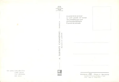 Valence — Widok z lotu — A. Subirats Casanovas, nr 1225 — Rewers