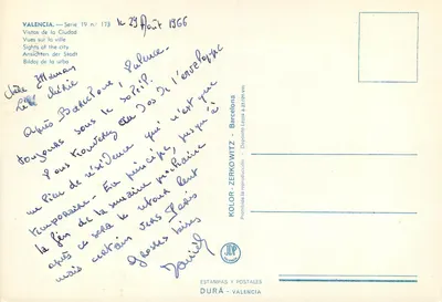 Valencia — Views of the City — Series 19 n° 173, publisher Kolor-Zerkowitz — Back