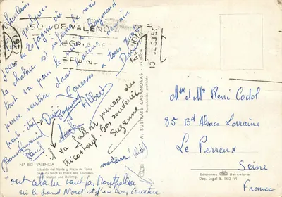 Plaza de Toros de Valência — Estação do Norte — Ediciones TIBD Barcelona — Verso