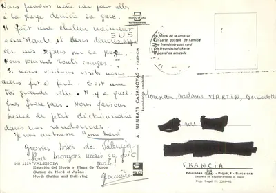 Valência — Estação do Norte e Plaza de Toros — Edições FISA — Verso