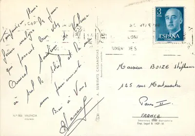 Albufera — Widok na jezioro z łodzi żaglowej — A. Subirats Casanovas, nr 903 — Rewers