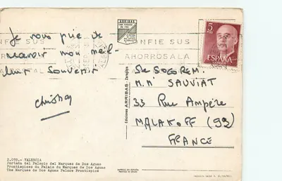 Portada do Palácio do Marquês de Dos Aguas — Valência — Edições Arribas — Verso